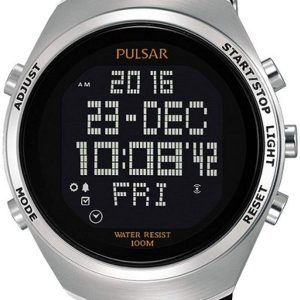 Pulsar 99999 Herrklocka PQ2061X1 LCD/Textil Ø45 mm