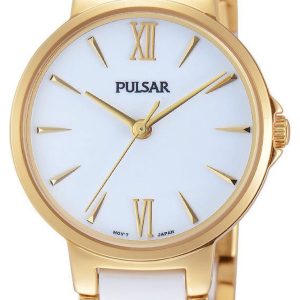 Pulsar Damklocka PH8076X1 Dress Vit/Gulguldtonat stål Ø32 mm