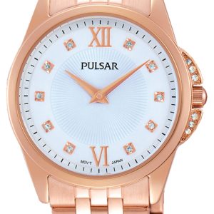 Pulsar Damklocka PM2180X1 Dress Vit/Roséguldstonat stål Ø30 mm