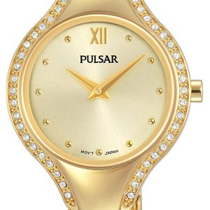 Pulsar Damklocka PM2232X1 Dress Champagnefärgad/Gulguldtonat stål