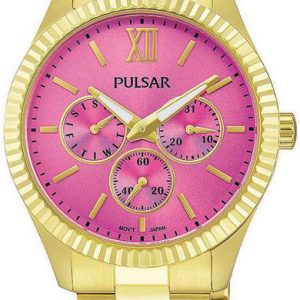 Pulsar Damklocka PP6218X1 Rosa/Gulguldtonat stål Ø36 mm