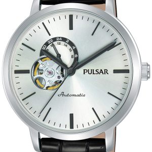 Pulsar Herrklocka P9A005X1 Silverfärgad/Läder Ø42 mm