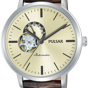 Pulsar Herrklocka P9A007X1 Beige/Läder Ø42 mm