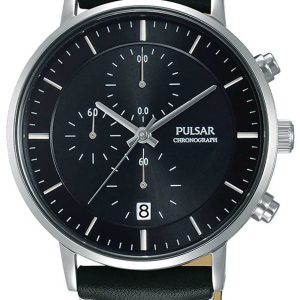 Pulsar Herrklocka PM3081X1 Sport Svart/Läder Ø40 mm