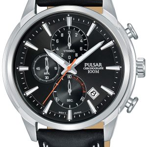 Pulsar Herrklocka PM3119X1 Sport Svart/Läder Ø44 mm