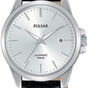 Pulsar Herrklocka PS9643X1 Silverfärgad/Läder Ø45 mm