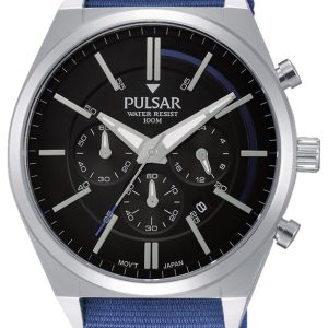 Pulsar Herrklocka PT3703X1 X Svart/Stål Ø45 mm