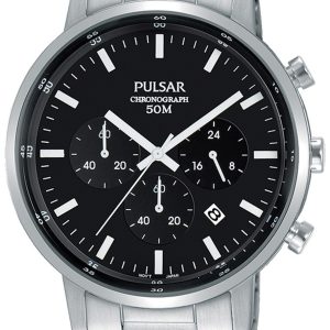 Pulsar Herrklocka PT3885X1 Sport Svart/Stål Ø42 mm