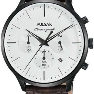 Pulsar Herrklocka PT3895X1 Regular Vit/Läder Ø43 mm