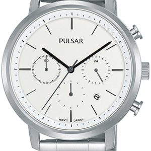 Pulsar Herrklocka PT3933X1 Regular Vit/Stål Ø43 mm