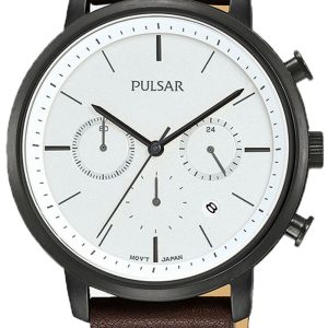 Pulsar Herrklocka PT3941X1 Regular Vit/Läder Ø43 mm