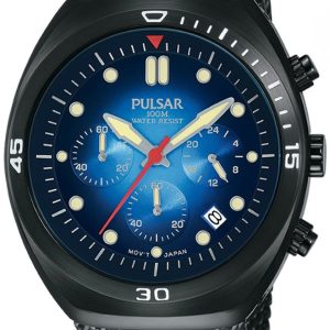 Pulsar Herrklocka PT3951X2 Blå/Stål Ø44 mm