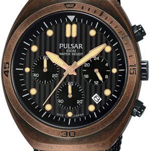 Pulsar Herrklocka PT3984X2 Svart/Stål Ø42 mm