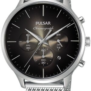 Pulsar Herrklocka PT3A35X1 Business Svart/Stål Ø43 mm