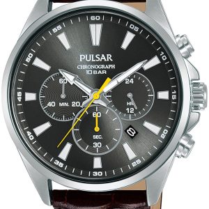 Pulsar Herrklocka PT3A41X1 Classic Svart/Läder Ø43 mm