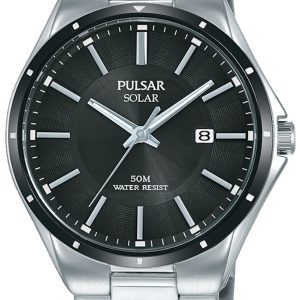 Pulsar Herrklocka PX3145X1 Solar Svart/Stål Ø40 mm