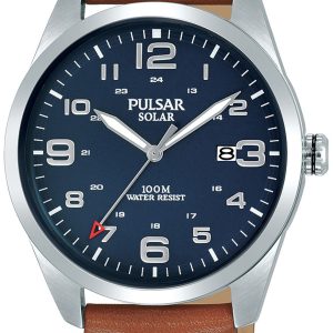 Pulsar Herrklocka PX3189X1 Blå/Läder Ø40 mm