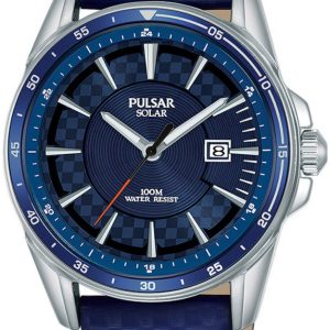 Pulsar Herrklocka PX3205X1 Blå/Läder Ø42 mm