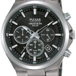 Pulsar Herrklocka PZ5097X1 Svart/Titan Ø44 mm