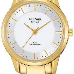 Pulsar Solar Damklocka PY5042X1 Silverfärgad/Gulguldtonat stål Ø29