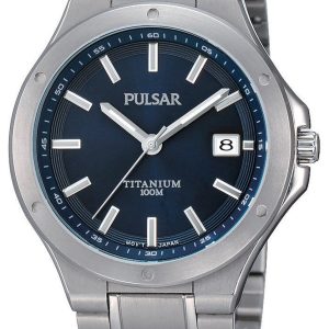 Pulsar Sport Herrklocka PS9123X1 Blå/Titan Ø40 mm