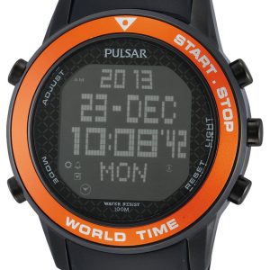 Pulsar X Herrklocka PQ2031X1 LCD/Gummi Ø48 mm