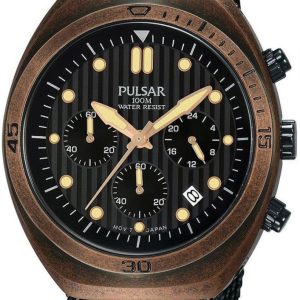 Pulsar X Herrklocka PT3984X1 Svart/Stål Ø42 mm