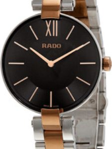 Rado Damklocka R22850163 Coupole Svart/Roséguldstonat stål Ø32.5 mm