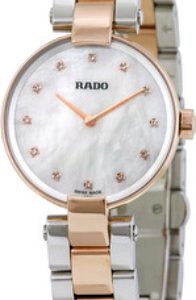 Rado Damklocka R22855924 Coupole Vit/Roséguldstonat stål Ø27 mm