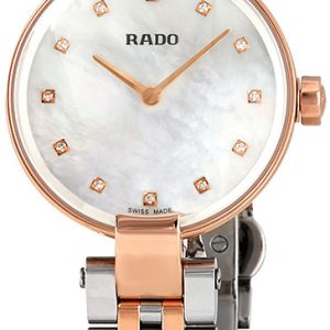 Rado Damklocka R22855929 Coupole Vit/Roséguldstonat stål Ø27 mm