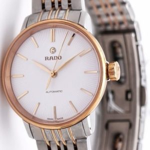 Rado Damklocka R22862027 Coupole Vit/Roséguldstonat stål Ø32 mm