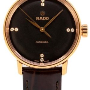 Rado Damklocka R22865755 Coupole Svart/Läder Ø32 mm