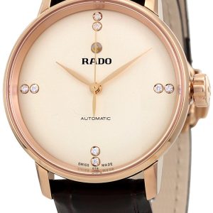 Rado Damklocka R22865765 Coupole Antikvit/Läder Ø32 mm