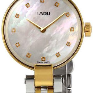 Rado Damklocka R22887929 Coupole Vit/Gulguldtonat stål Ø27 mm