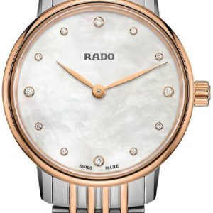 Rado Damklocka R22897933 Coupole Vit/Roséguldstonat stål Ø27 mm