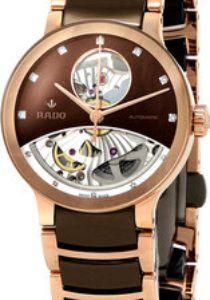 Rado Damklocka R30248712 Centrix Brun/Roséguldstonat stål Ø33 mm