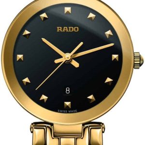 Rado Damklocka R48872163 Florence Svart/Gulguldtonat stål Ø28 mm