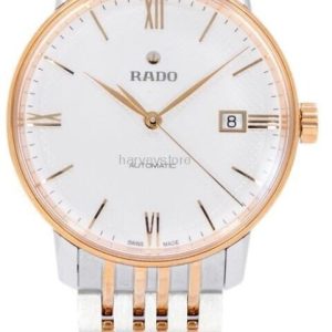 Rado Herrklocka R22860067 Coupole Vit/Roséguldstonat stål Ø38 mm