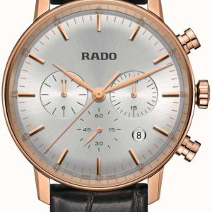 Rado Herrklocka R22911125 Coupole Silverfärgad/Läder Ø42 mm