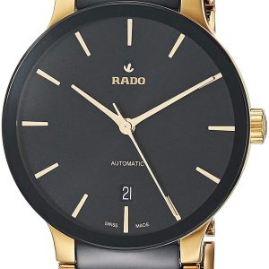 Rado Herrklocka R30035172 Centrix Svart/Gulguldtonat stål Ø38 mm