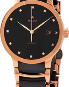 Rado Herrklocka R30036732 Centrix Svart/Roséguldstonat stål Ø38 mm