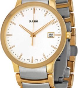 Rado Herrklocka R30554103 Centrix Vit/Roséguldstonat stål Ø38 mm