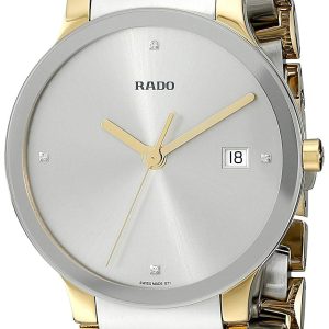 Rado Herrklocka R30931713 Centrix Silverfärgad/18 karat gult guld