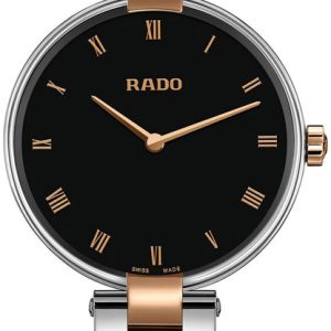 Rado R22850173 Coupole Svart/Roséguldstonat stål Ø33 mm