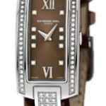 raymond weil damklocka 1500-st2-00775 shine brun/stål 44x19 mm