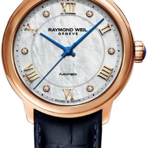 Raymond Weil Damklocka 2131-P53-00966 Maestro Vit/Läder Ø31 mm