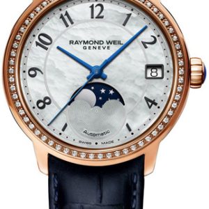 Raymond Weil Damklocka 2139-P5S-05909 Maestro Vit/Läder Ø34 mm