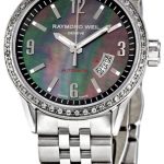 raymond weil damklocka 2430-sts-05277 freelancer svart/stål ø29 mm