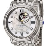 raymond weil damklocka 2627-st-00994 maestro vit/stål ø30 mm