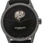 raymond weil damklocka 2750-bk1-05208 raymond freelancer svart/läder
